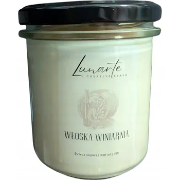 Svíčka Sójová svíčka Italská vinárna 330ml 70h hoření vonná svíčka víno