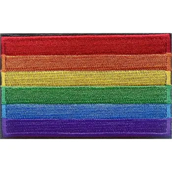 Nášivka Výšivka duhová vlajka PRIDE - suchý zip