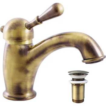 Vodovodní baterie LABE - Umyvadlová baterie s výpustí, Stará mosaz (Bronz) L427.0SM, RAV Slezák Barva: Stará mosaz (Bronz), Rozměr: 3,8"