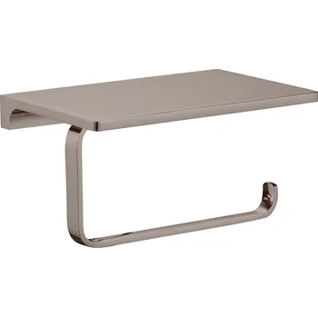 NIL - Koupelnový doplněk Držák toaletního papíru s odkládací poličkou, Metal Grey lesklá NLA0403MGL, RAV Slezák