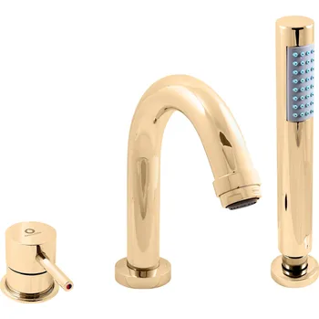 Vodovodní baterie SEINA - Vanová baterie 3-otvorová, Zlatá - lesklá SE962.0YZ, RAV Slezák Barva: ZLATÁ - lesklá, Rozměr: 3,8"