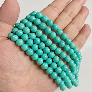 dětská sada na výrobu šperků Perlové korálky na náramky a náhrdelníky | výroba šperků - Č.3 Zelená , 10mm asi 34-37ks