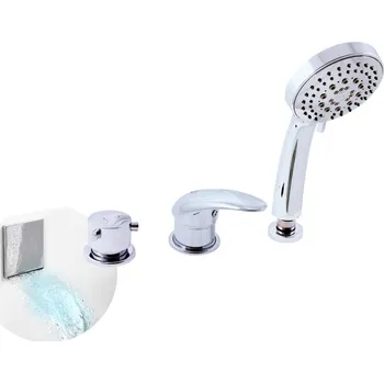 Vodovodní baterie DUNAJ - Vanová baterie 4-otvorová, Chrom D463.0P, RAV Slezák Barva: Chrom, Rozměr: 1/2"