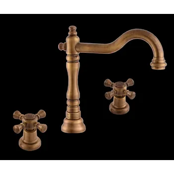 Vodovodní baterie MORAVA RETRO - Umyvadlová baterie s výpustí, Stará mosaz (Bronz) MK332.0SM, RAV Slezák Barva: Stará mosaz (Bronz), Rozměr: 3,8"