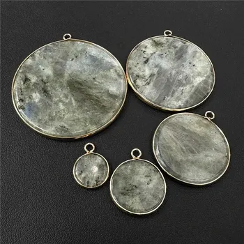 Přívěsek Přívěsek z kamene na řetízek | dámský šperk - Č. 6 Labradorit , 30MM 3KS