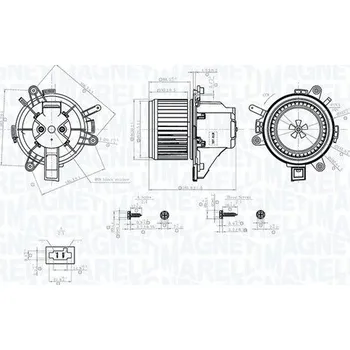 Ventilátor topení a klimatizace vnitřní ventilátor MAGNETI MARELLI 069412779010