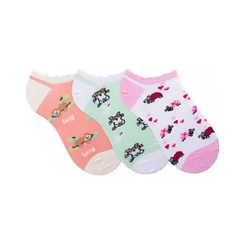 dívčí sneaker ponožky s motivem zvířátek 56213 Barva: mix D - holka, Velikost: 31-34
