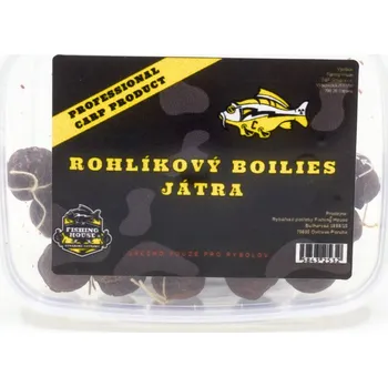 Boilies Fishing House Rohlíkový boilies 40g Játra Průměr: 14mm