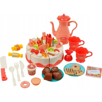 Hra na obchod NAROZENINOVÝ DORT PRO DĚTI KRÁJENÍ DOPLŇKY SUŠENKY MUFFINKY