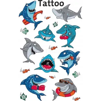 Odstranitelné tetování Tetování s motivem oceánu, sada tetování pro děti Z-Design, voděodolné tetovačky na blistru, 18 ks