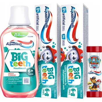 zubní pasta Aquafresh Tlapková patrola Zubní pasta 2x100ml + Ústní voda 300ml
