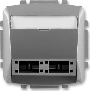 Elektrická zásuvka Kryt zásuvky komunikační a datové, pro moduly RM freenet ABB Tango 5014A-A00420 S2 kouřová šedá