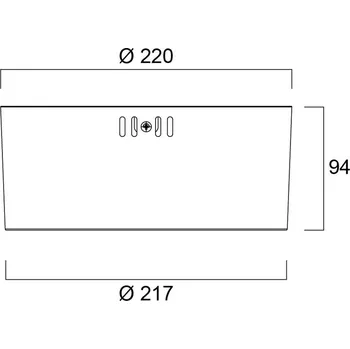 Lampička Sylvania LED stropní svítidlo Insaver Slim, bílé, Ø 22 cm, 840 ks čistě bílá RAL 9010 1 x 20 W LED - Doprava zdarma
