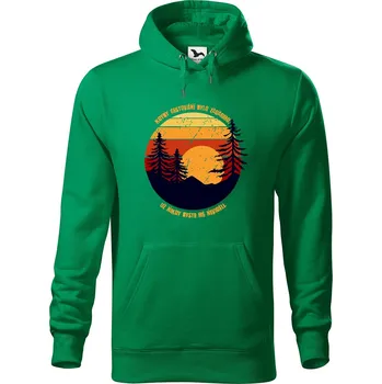 Pánská mikina Pánská mikina s potiskem Cestování Velikost (muž): 3XL, Vyberte barvu: Středně zelená