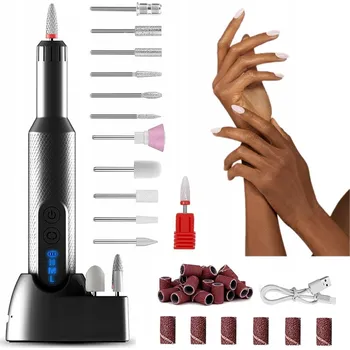 FRÉZKA NA NEHTY PROFESIONÁLNÍ BEZDRÁTOVÁ SADA Bílá