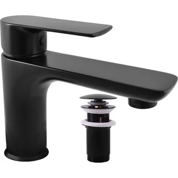 Vodovodní baterie VLTAVA - Umyvadlová baterie s výpustí, Černá - matná VT427.0KCMAT, RAV Slezák Barva: Černá - matná, Rozměr: 1/2"