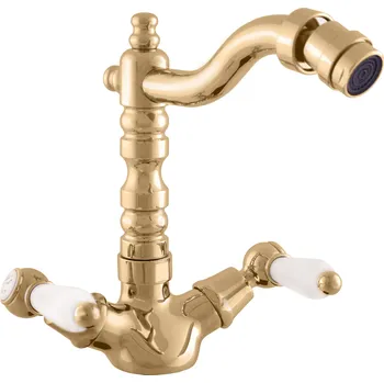 Vodovodní baterie MORAVA RETRO - Bidetová baterie bez výpusti, Zlatá lesklá MK520.0/9Z, RAV Slezák Barva: ZLATÁ - lesklá, Rozměr: 1/2"