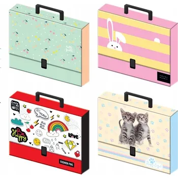 Školní batoh Dětská ŠKOLNÍ TAŠKA Aktovka s UCHEM Mega C4 5 cm Girls - Interdruk