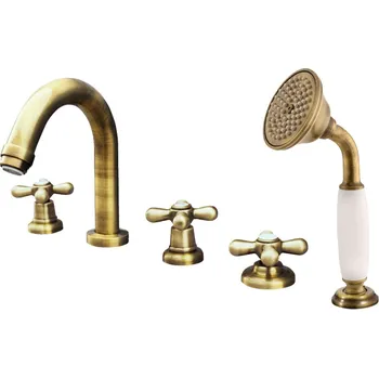 Vodovodní baterie MORAVA RETRO - Vanová baterie 5-otvorová, Stará mosaz (Bronz) MK162.0PSM, RAV Slezák Barva: Stará mosaz (Bronz), Rozměr: 3,8"