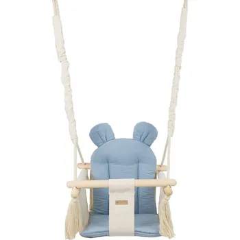 Dětská houpačka Dětská houpačka s bavlněným polstrováním a oušky silver blue