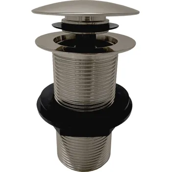 Sifon Výpusť umyvadlová 5/4'' bez přepadu - neuzavíratelná zátka, Metal Grey - lesklá MD0799MGL, RAV Slezák