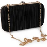 Kabelka - psaníčko řasená - černá