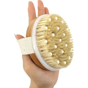 Koupelový kartáč Suchý kartáč na tělo pro dokonalou péči | masážní kartáč, kartáč na záda - kolo