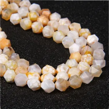 Přírodní kámen Přírodní fasetovaný kámen 8mm | výroba šperků - Č.11 Achát , 8MM 17-22ks