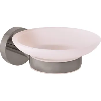 Mýdlenka COLORADO - Koupelnový doplněk Mýdlenka skleněná, Metal Grey - kartáčovaná COA0300MGK, RAV Slezák