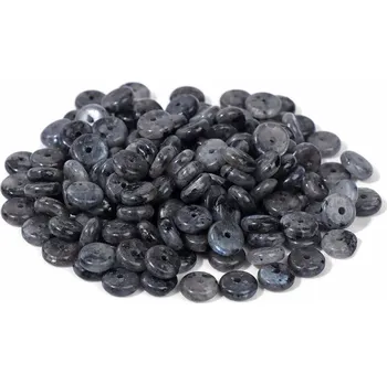 Dětské navlékací korálky Přírodní korálky 2x6 mm | výroba šperků - Č. 37 Labradorit , 2x6mm cca 20ks