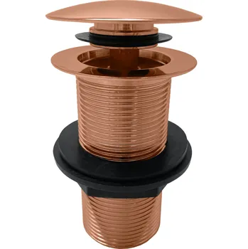 Sifon Výpusť umyvadlová 5/4'' bez přepadu - neuzavíratelná zátka, Zlatá Růžová - kartáčovaná MD0799ZRK, RAV Slezák