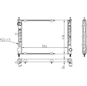 Chladič motoru Chladič, chlazení motoru HART 611 772