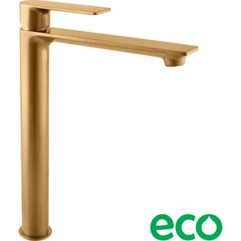 Vodovodní baterie NIL - Umyvadlová vysoká baterie bez výpusti, Zlatá - kartáčovaná NL130.0ZK, RAV Slezák Barva: ZLATÁ - kartáčovaná, Rozměr: 3,8"