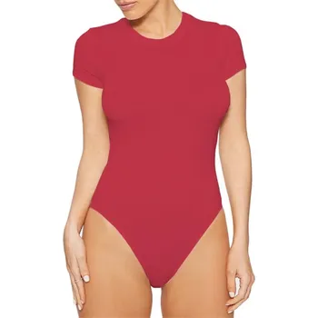 Body Jednoduché body s krátkými rukávy Barva: Červená, Velikost: M