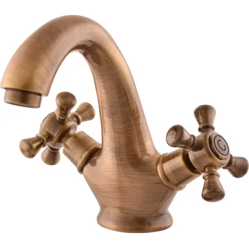 Vodovodní baterie MORAVA RETRO - Umyvadlová baterie bez výpusti, Stará mosaz (Bronz) MK328.0SM, RAV Slezák Barva: Stará mosaz (Bronz), Rozměr: 3,8"