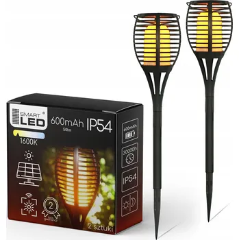 Venkovní osvětlení Solární Zahradní Lampa LED Sloupek Zapichovací Soumrakový Senzor Pochodeň 2v1