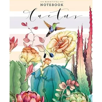 Zápisník Ozdobný NOTES Formát A5 KAKTUS A KOLIBŘÍK Pěkný, dobře VYROBENÝ zápisník