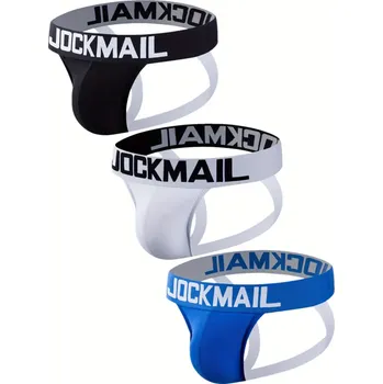 Pánské erotické prádlo Set 3ks - JOCKMAIL modrá/bílá/černá Velikost: M