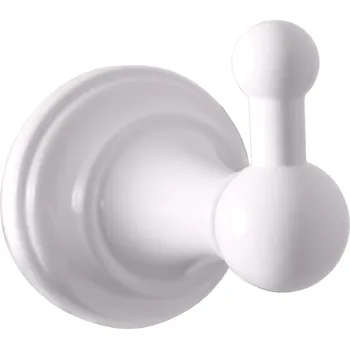 Mýdlenka MORAVA RETRO - Koupelnový doplněk Věšáček, Bílá - lesklá MKA0100B, RAV Slezák