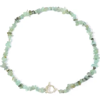 Náhrdelník Dámský choker náhrdelník z přírodních kamenů 45 cm | dámský šperk - Č.17 Prehnite