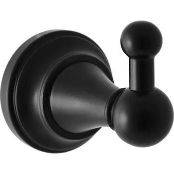 Mýdlenka MORAVA RETRO - Koupelnový doplněk Věšáček, Černá - matná MKA0100CMAT, RAV Slezák