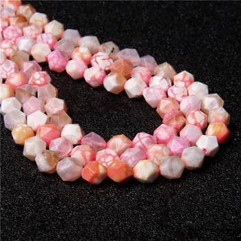 Přírodní kámen Přírodní fasetovaný kámen 8mm | výroba šperků - Č.3 Achát , 8MM 17-22ks