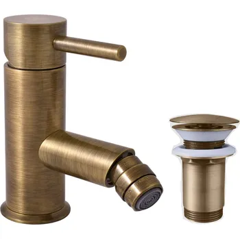 Vodovodní baterie SEINA - Bidetová baterie s výpustí, Stará mosaz (Bronz) SE945.0KSM, RAV Slezák Barva: Stará mosaz (Bronz), Rozměr: 3,8"
