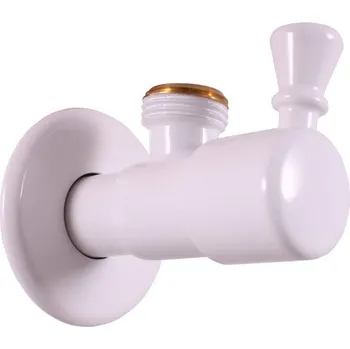 Ventil Ventil rohový s keramickým vrškem 1/2"x 1/2", Bílá - lesklá RV0112B, RAV Slezák