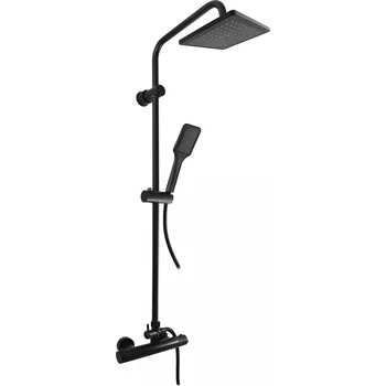 Sprchový set TERMOSTATICKÁ - Sprchový systém s termostatickou baterií, Černá - matná TRM81.5/7-51CMAT, RAV Slezák