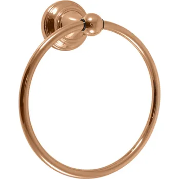 Držák na ručník MORAVA RETRO - Koupelnový doplněk Kruh na ručníky, Zlatá - lesklá MKA0104Z, RAV Slezák