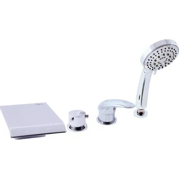 Vodovodní baterie DUNAJ - Vanová baterie 4-otvorová, vodopád, Chrom D473.0P, RAV Slezák Barva: Chrom, Rozměr: 3,8"