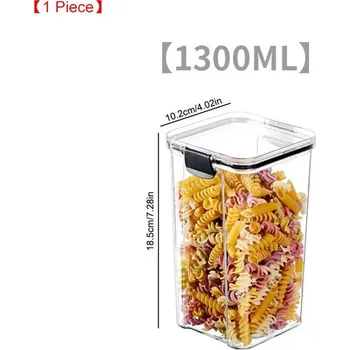 Dóza na potraviny Kuchyňská dóza na potraviny vzduchotěsná | Úložný box, Zásobník na kávu - 1300ml 1ks