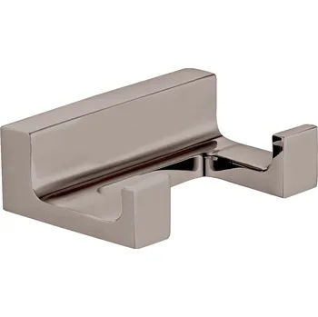 Držák na ručník NIL - Koupelnový doplněk Věšáček dvojitý Koupelnový doplněk, Metal Grey lesklá NLA0102MGL, RAV Slezák