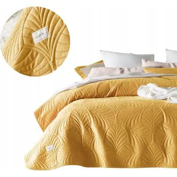 Prostěradlo Přehoz na postel Room99 polyester 240 cm x 220 cm žlutý